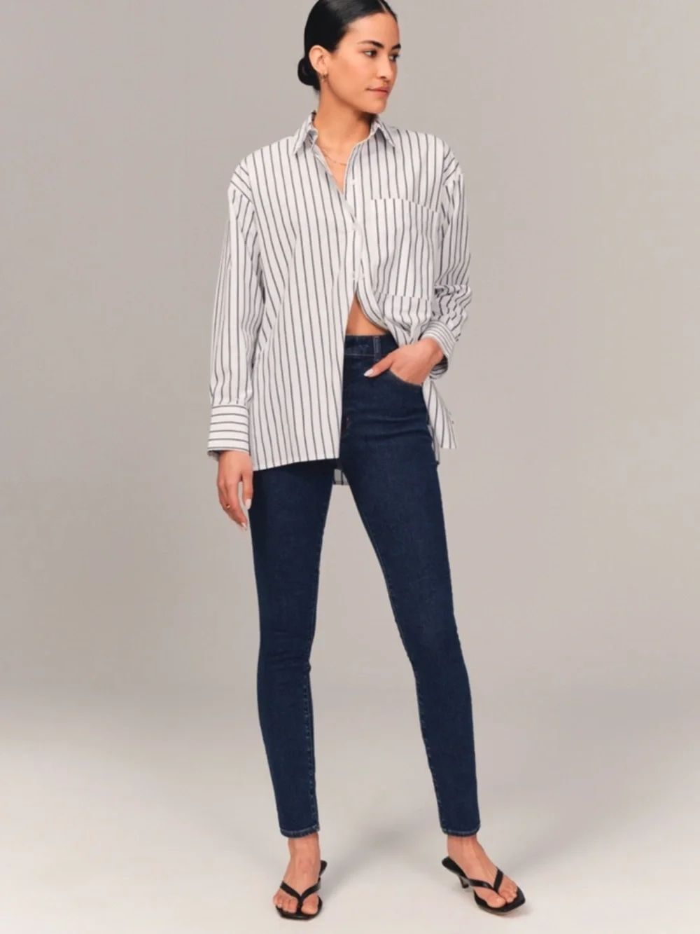 Abercrombie & Fitch Dark Indigo High-Rise Skinny Jeans - Women